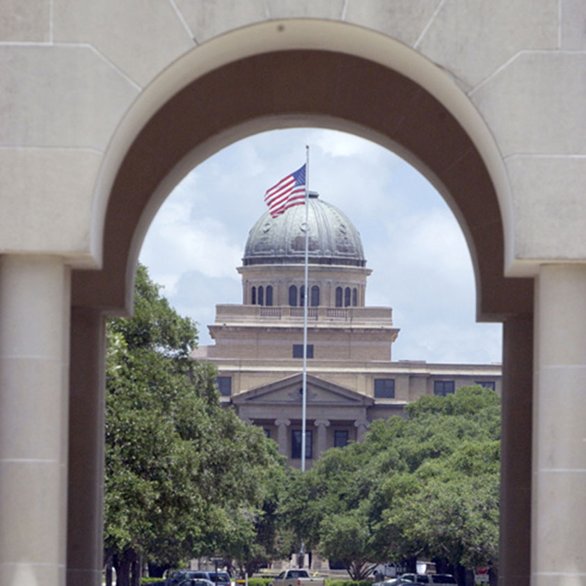 Texas A&M University and the United States flag